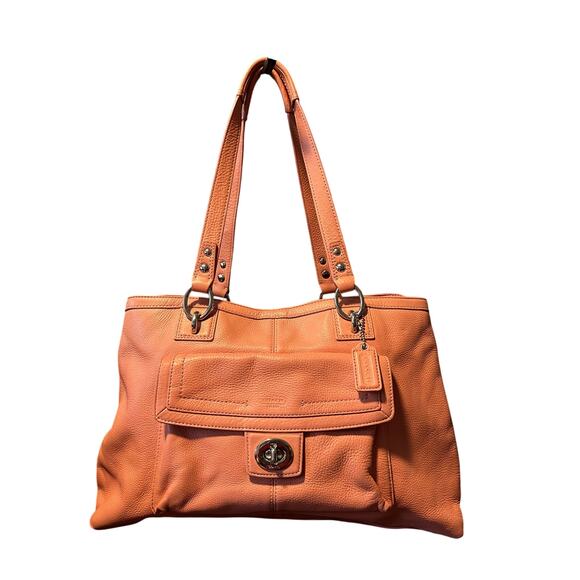 Coach Penelope Carry-all Coral Pink Double Handle - Picture 1 of 9